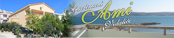 Apartmani Ami, Vidalići, otok Pag, Hrvatska - Apartments Ami, Vidalici, Island of Pag, Croatia